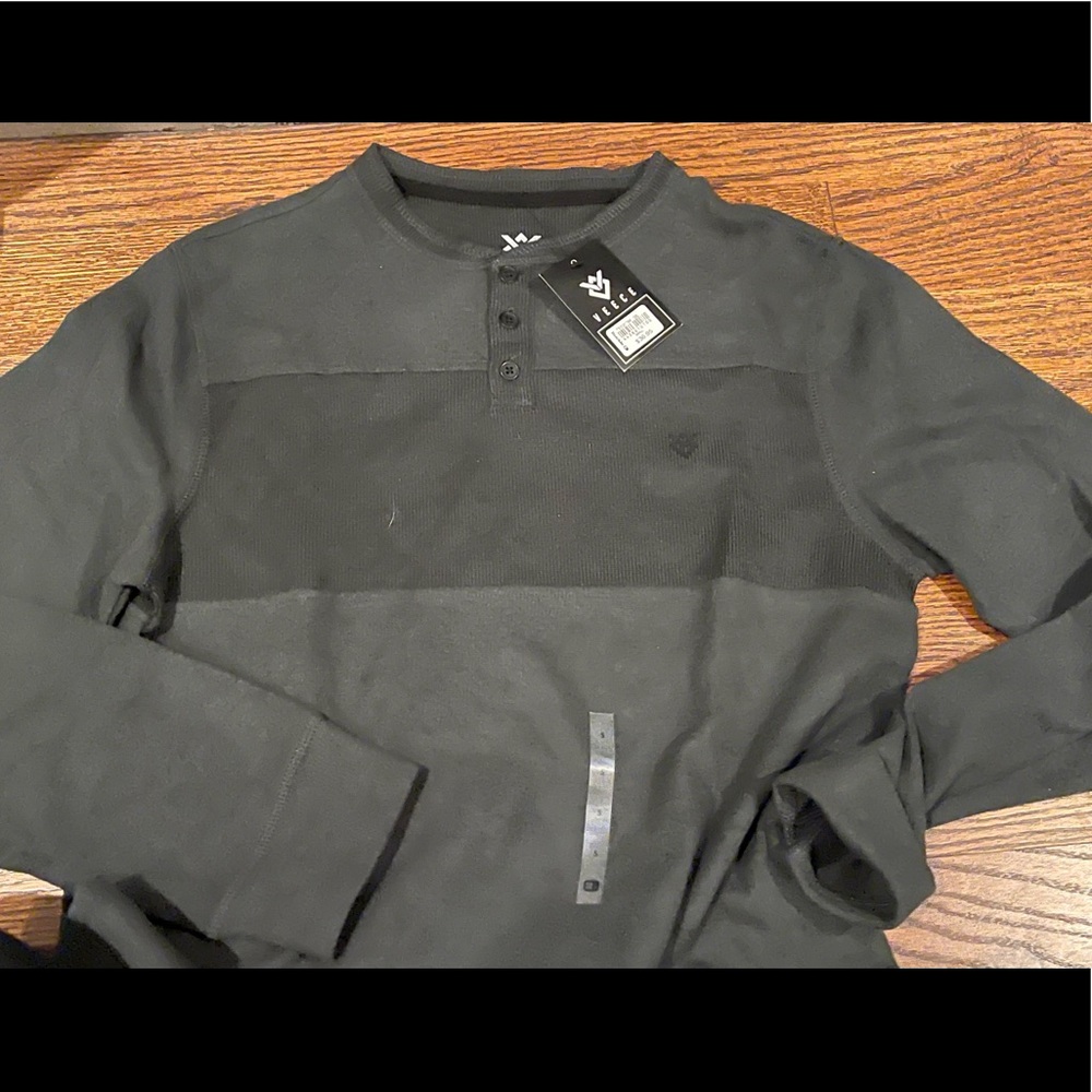 Brand new with tags. Verve black Henley, long sleeves. S